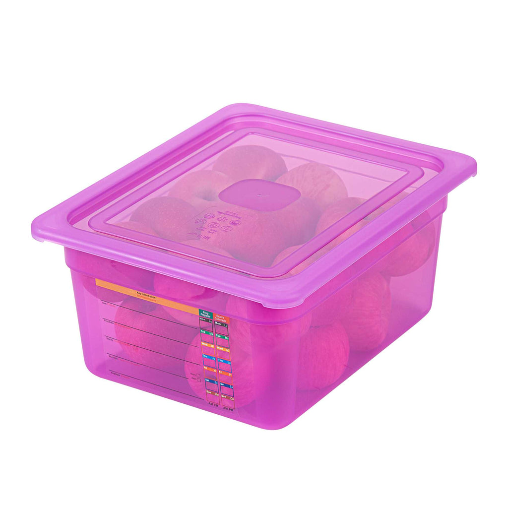 Met Lux Purple Allergen-Free Polypropylene Lid - Fits Half Size Pan - 10 count box