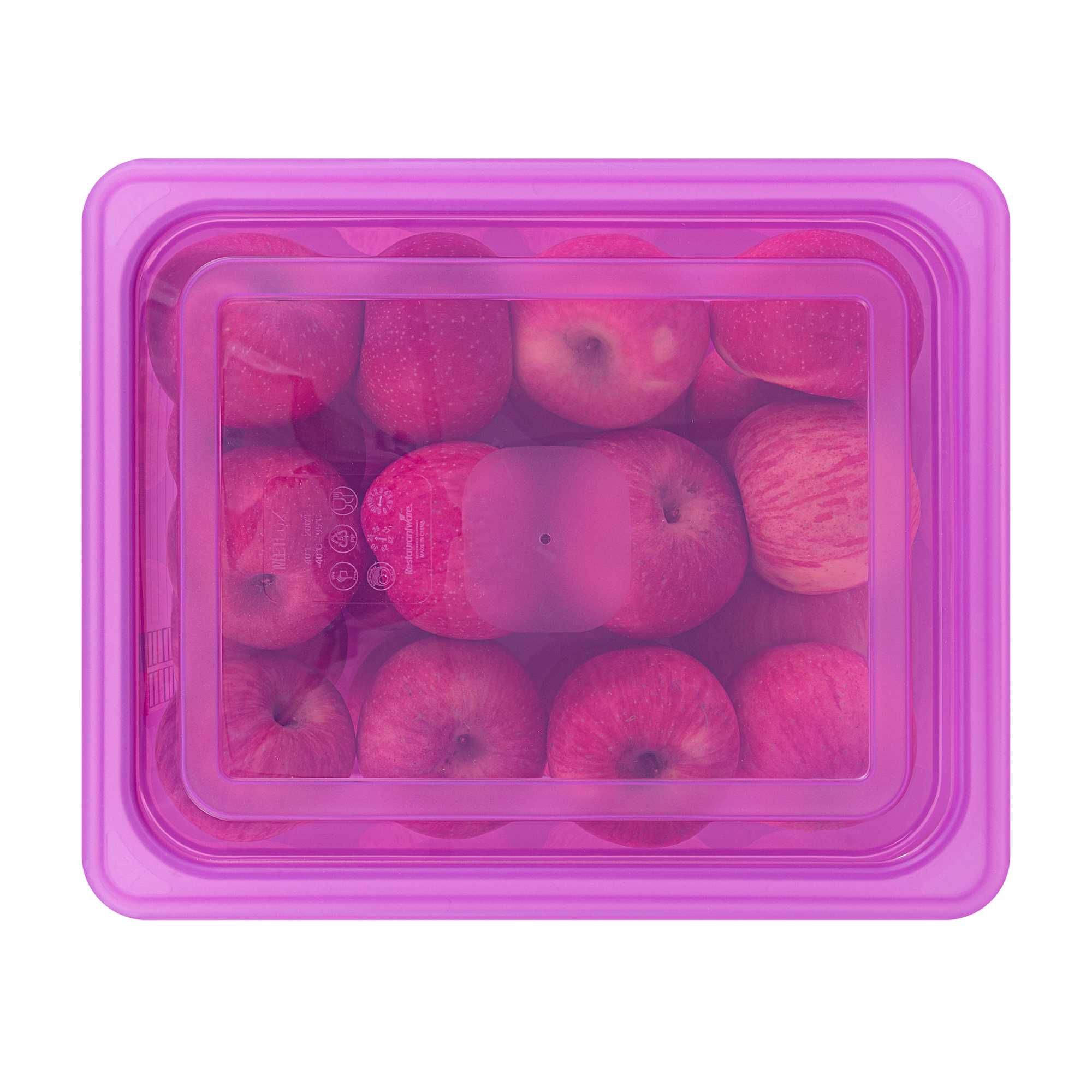 Met Lux Purple Allergen-Free Polypropylene Lid - Fits Half Size Pan - 10 count box