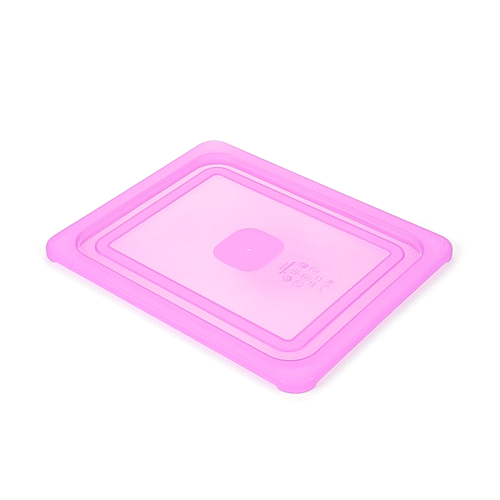 Met Lux Purple Allergen-Free Polypropylene Lid - Fits Half Size Pan - 10 count box