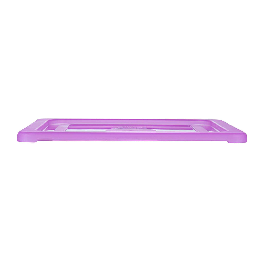 Met Lux Purple Allergen-Free Polypropylene Lid - Fits Half Size Pan - 10 count box