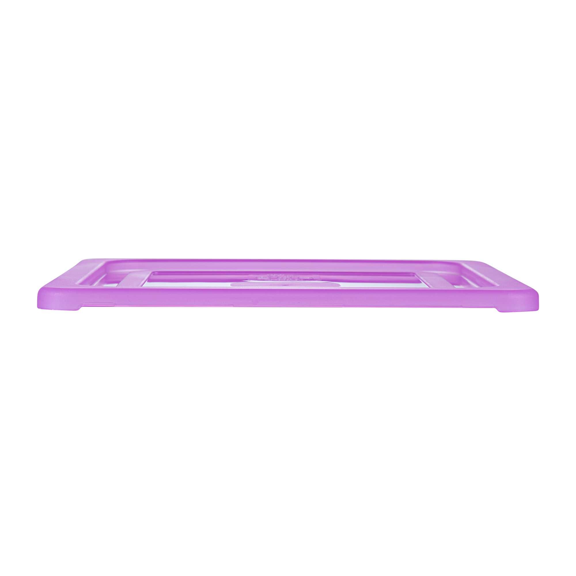 Met Lux Purple Allergen-Free Polypropylene Lid - Fits Half Size Pan - 10 count box
