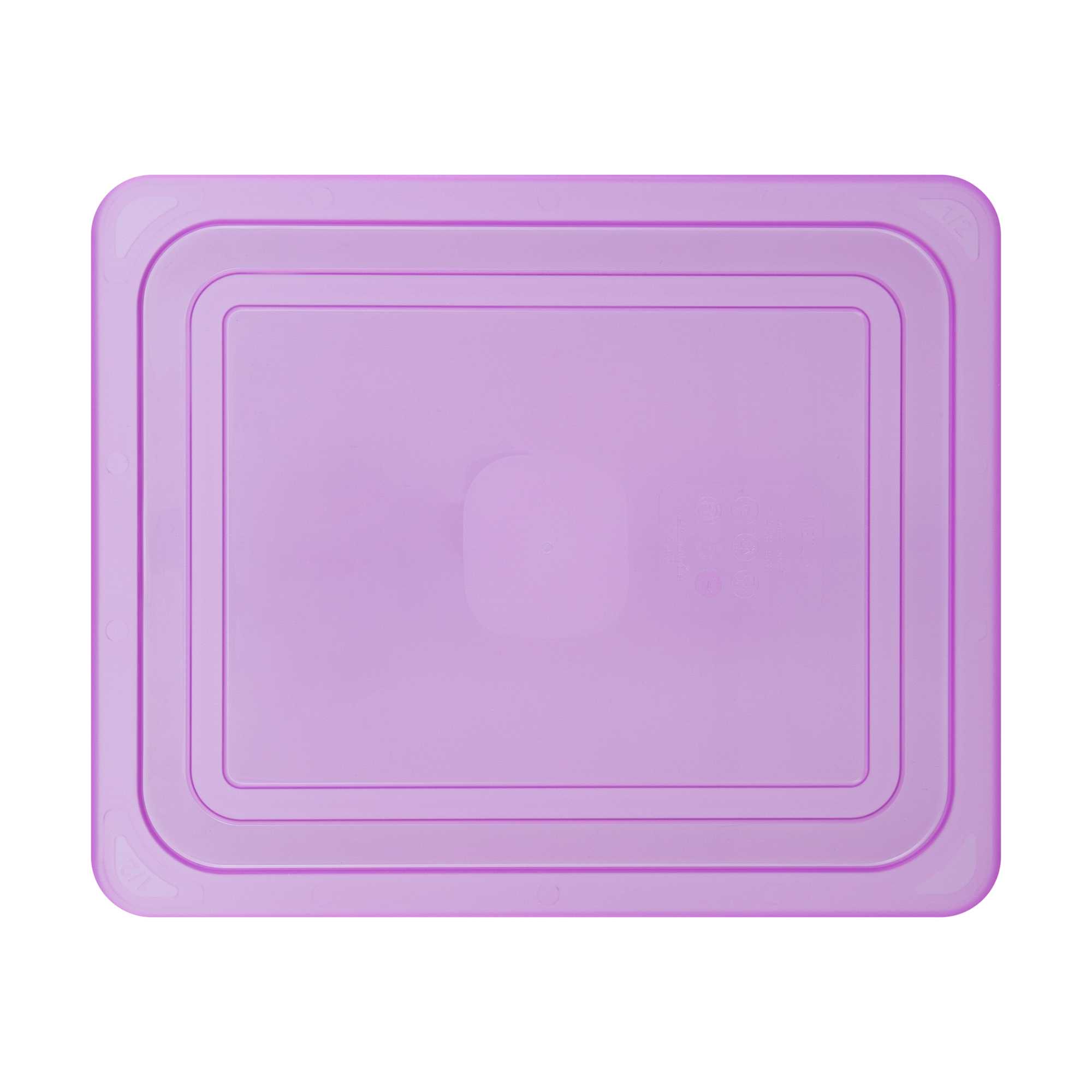 Met Lux Purple Allergen-Free Polypropylene Lid - Fits Half Size Pan - 10 count box