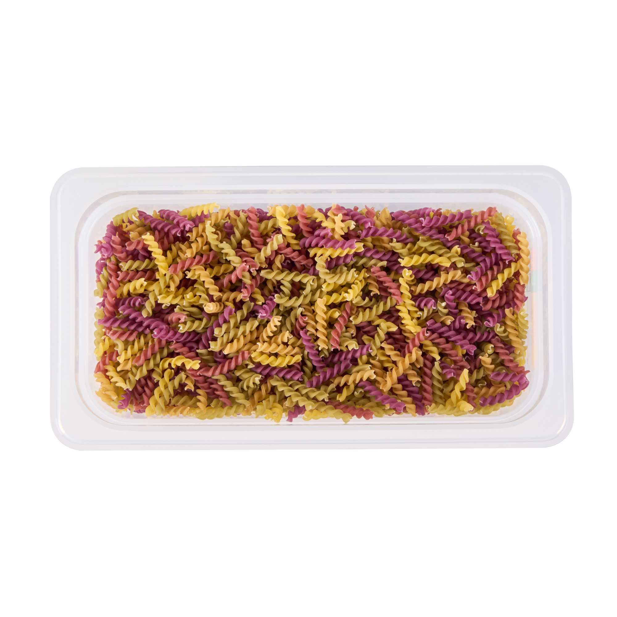 Met Lux Rectangle White Polypropylene 1/3 Size Food Pan - 8" Deep, with Label - 1 count box