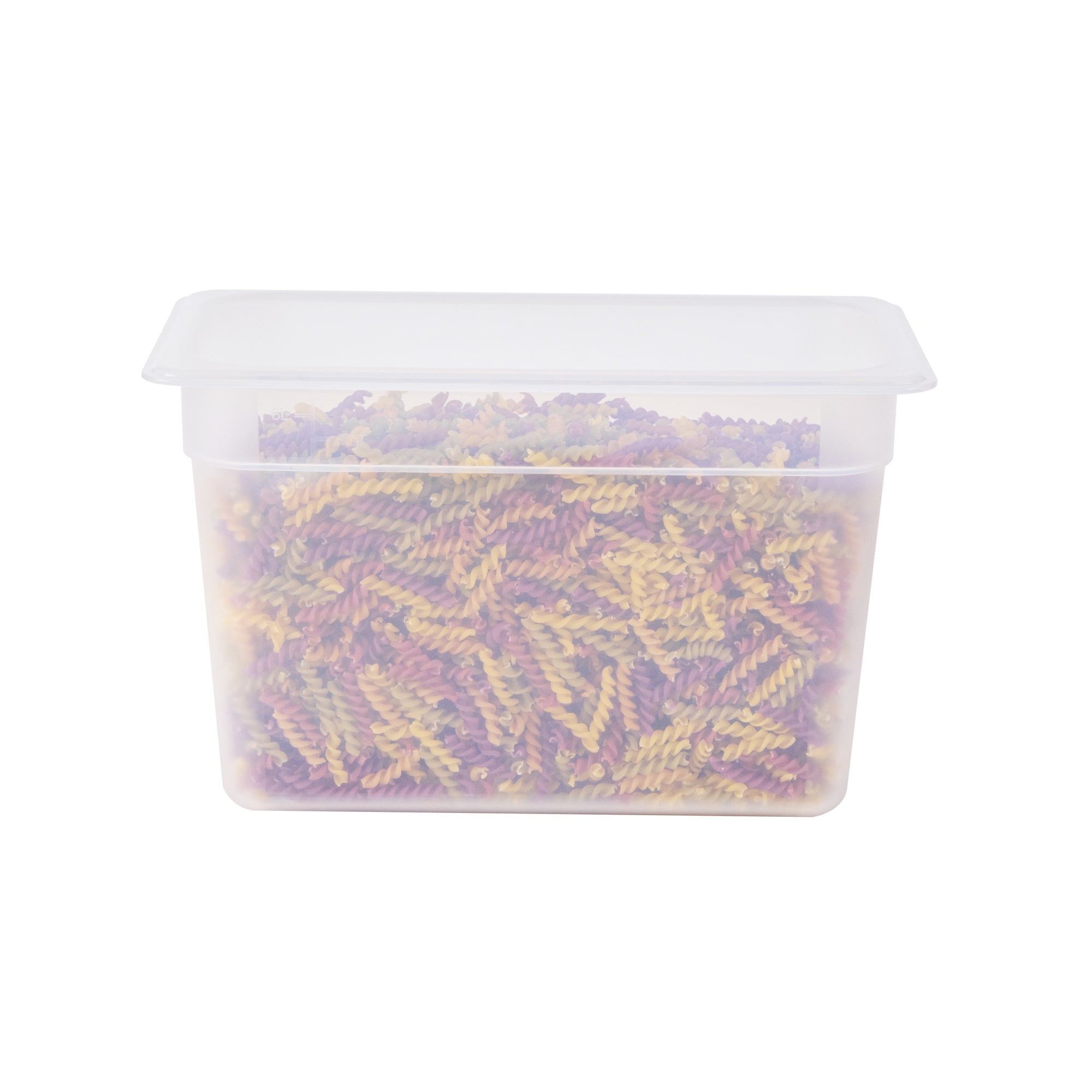 Met Lux Rectangle White Polypropylene 1/3 Size Food Pan - 8" Deep, with Label - 10 count box