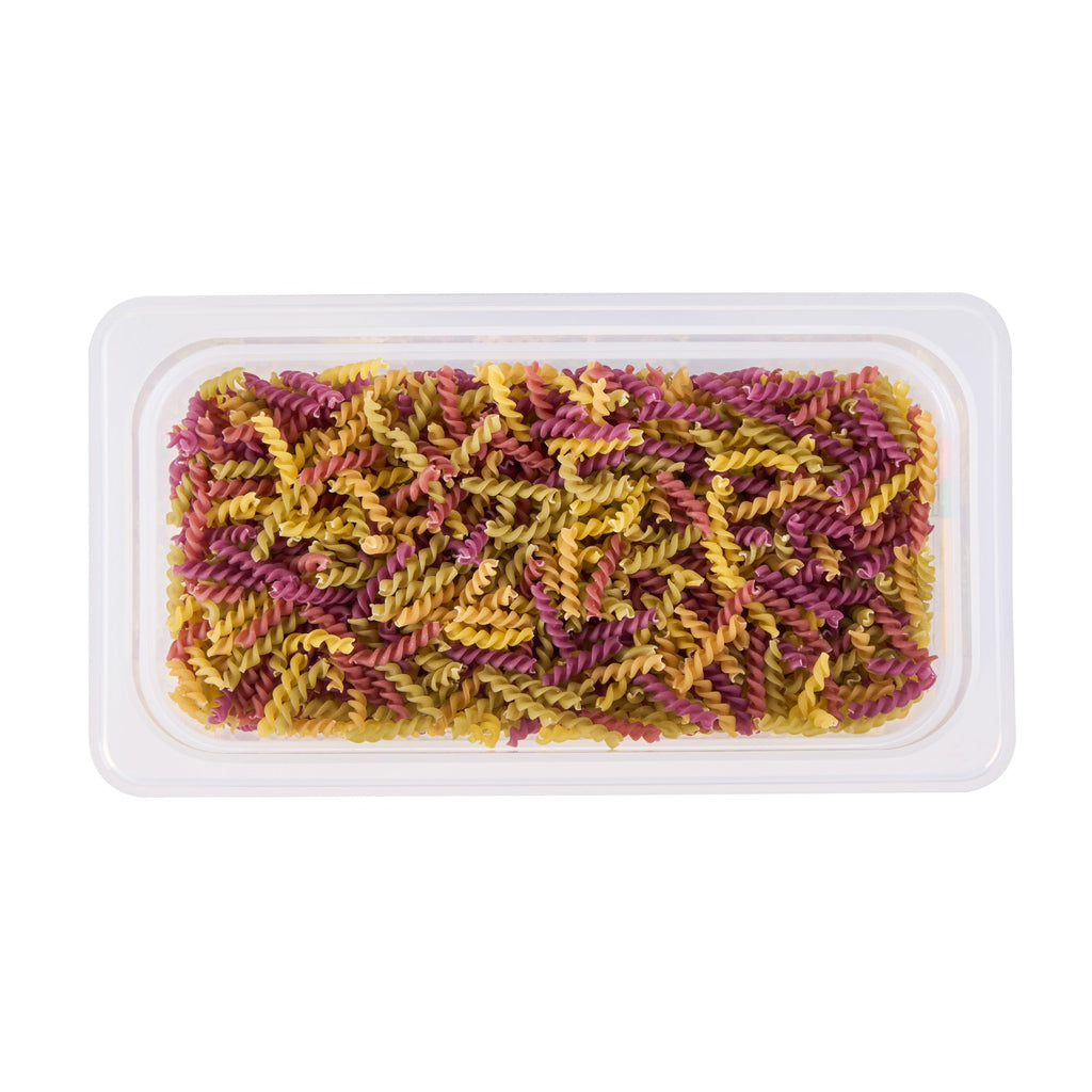 Met Lux Rectangle White Polypropylene 1/3 Size Food Pan - 8" Deep, with Label - 10 count box