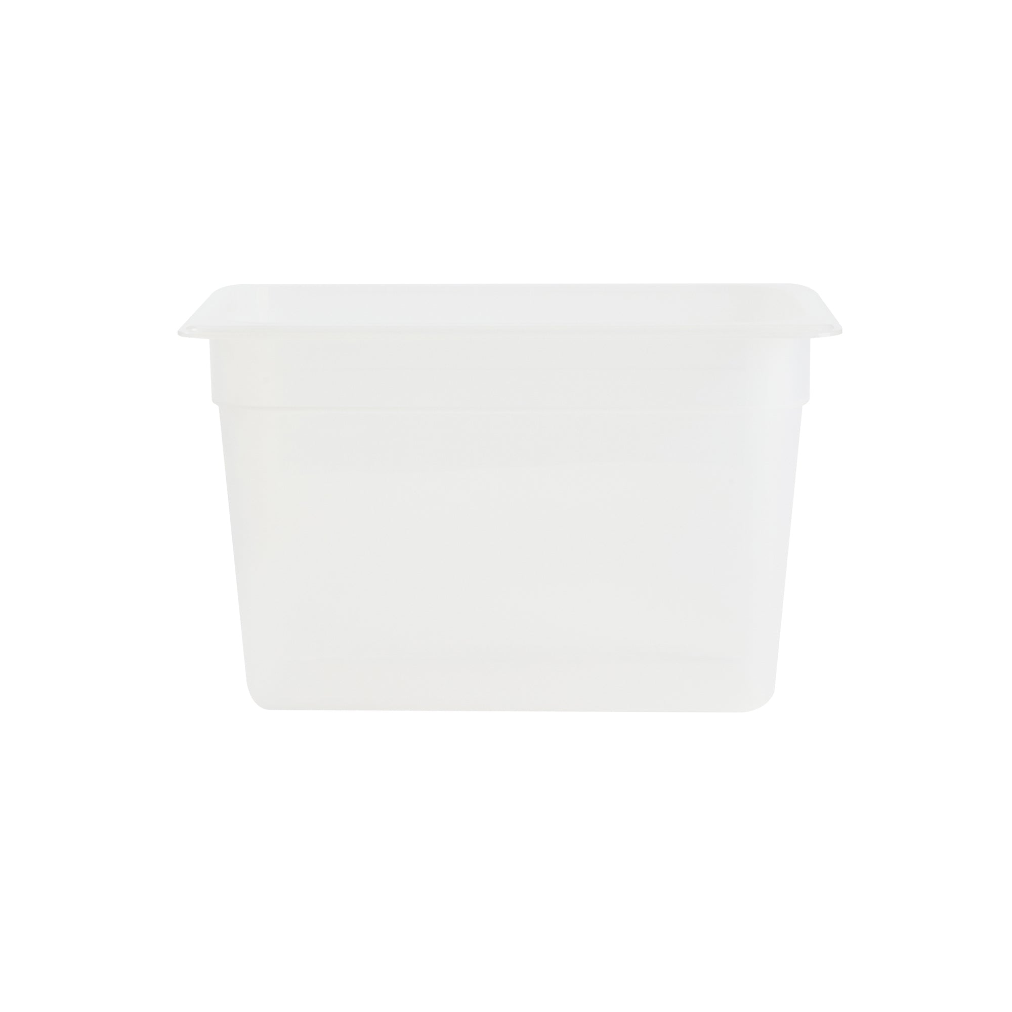 Met Lux Rectangle White Polypropylene 1/3 Size Food Pan - 8" Deep, with Label - 10 count box