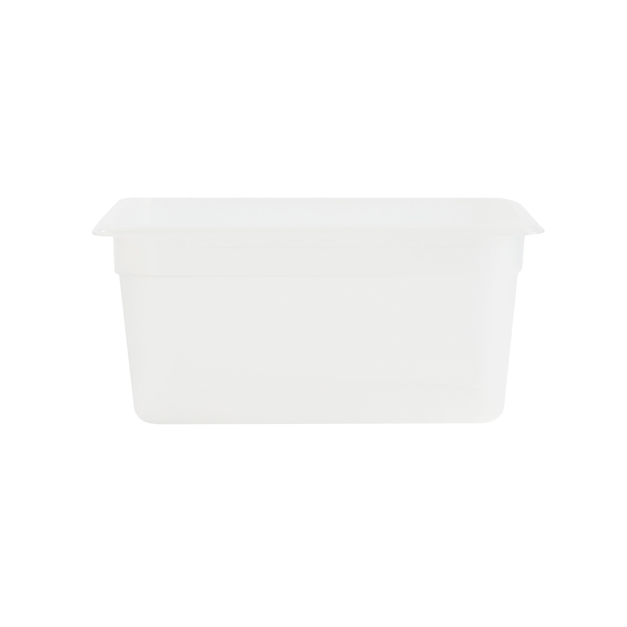 Met Lux Rectangle White Polypropylene 1/3 Size Food Pan - 6" Deep, with Label - 10 count box