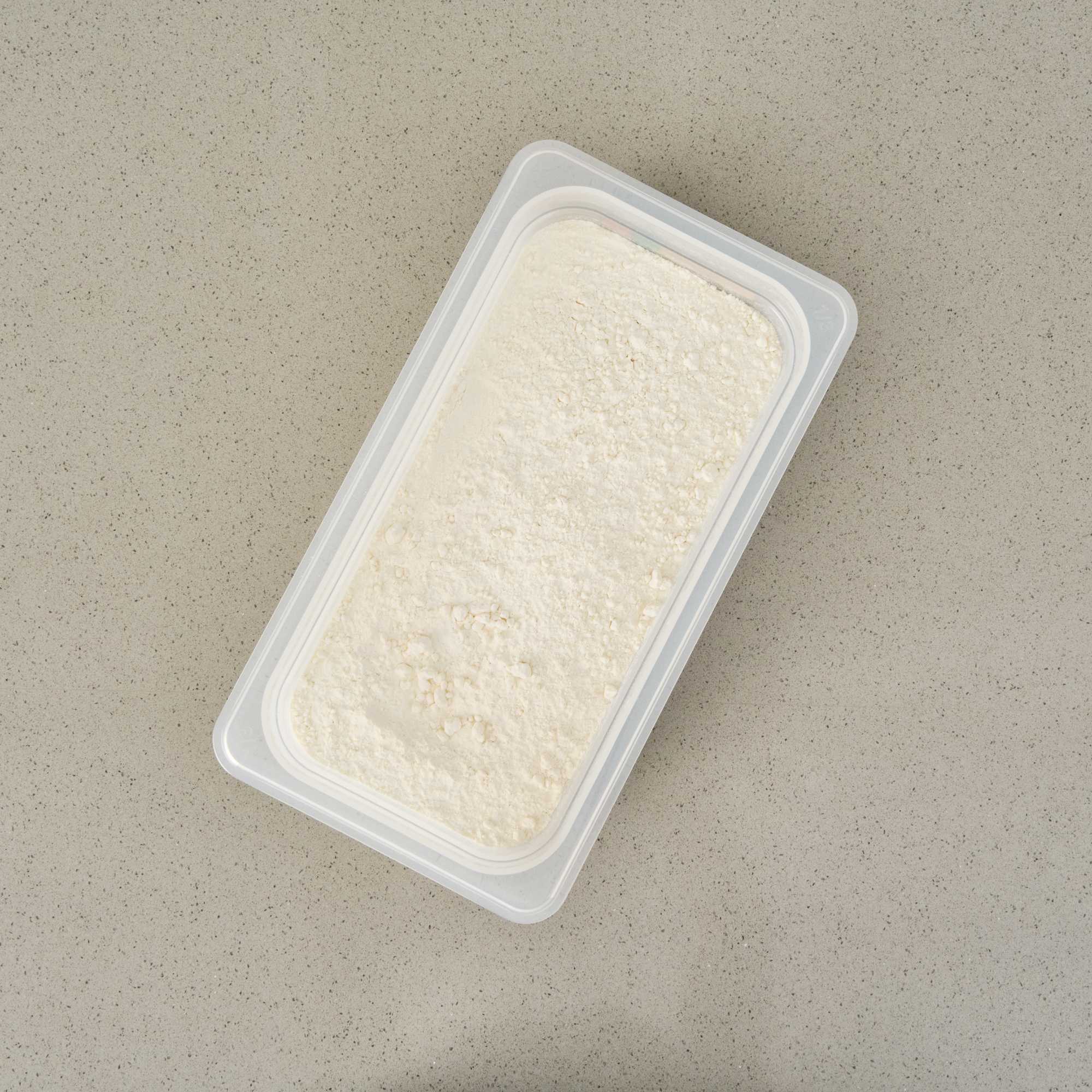 Met Lux Rectangle White Polypropylene 1/3 Size Food Pan - 4" Deep, with Label - 1 count box