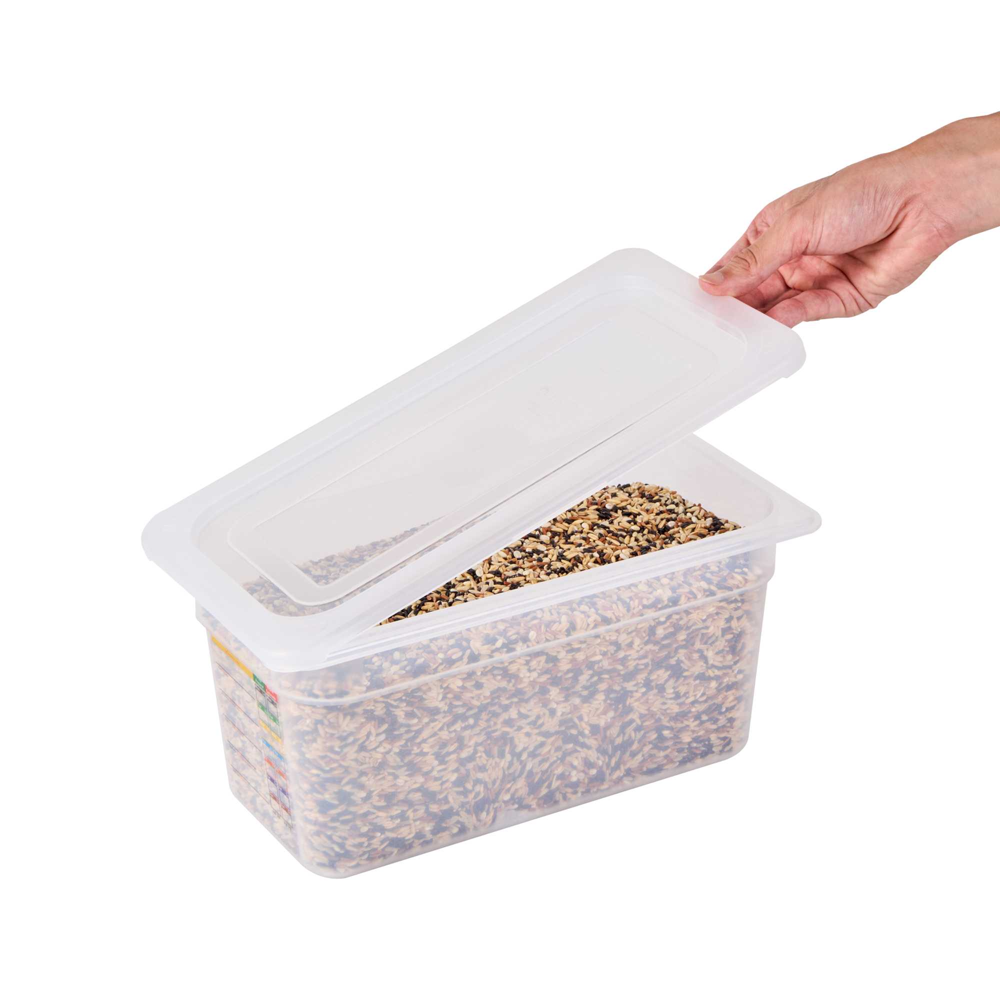 Met Lux Rectangle Clear Polypropylene Lid - Fits 1/3 Size Food Pan - 12 3/4" x 7" - 1 count box