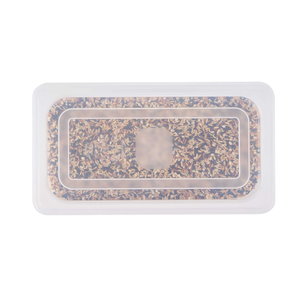 Met Lux Rectangle Clear Polypropylene Lid - Fits 1/3 Size Food Pan - 12 3/4" x 7" - 1 count box