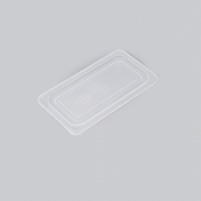 Met Lux Rectangle Clear Polypropylene Lid - Fits 1/3 Size Food Pan - 12 3/4" x 7" - 1 count box