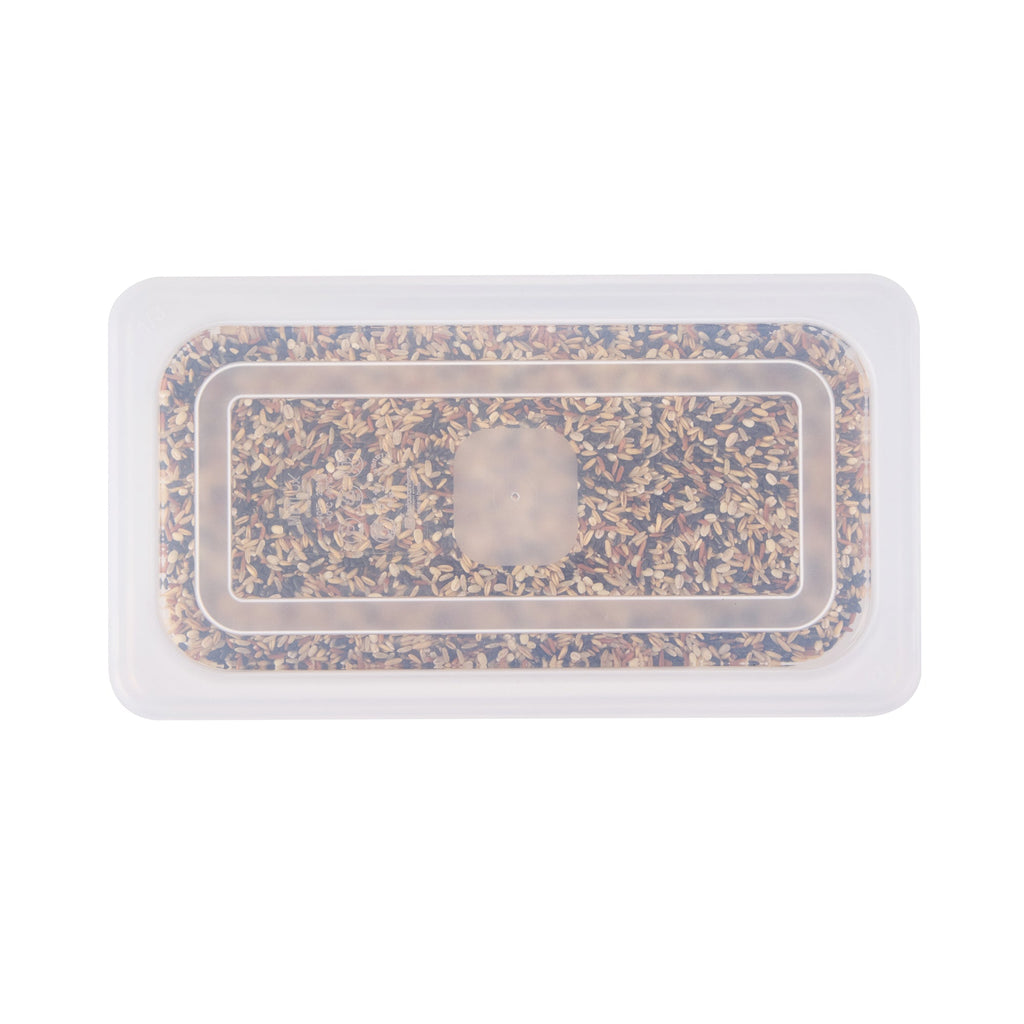 Met Lux Rectangle Clear Polypropylene Lid - Fits 1/3 Size Food Pan - 12 3/4" x 7" - 10 count box