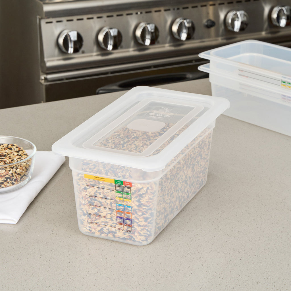 Met Lux Rectangle Clear Polypropylene Lid - Fits 1/3 Size Food Pan - 12 3/4" x 7" - 10 count box