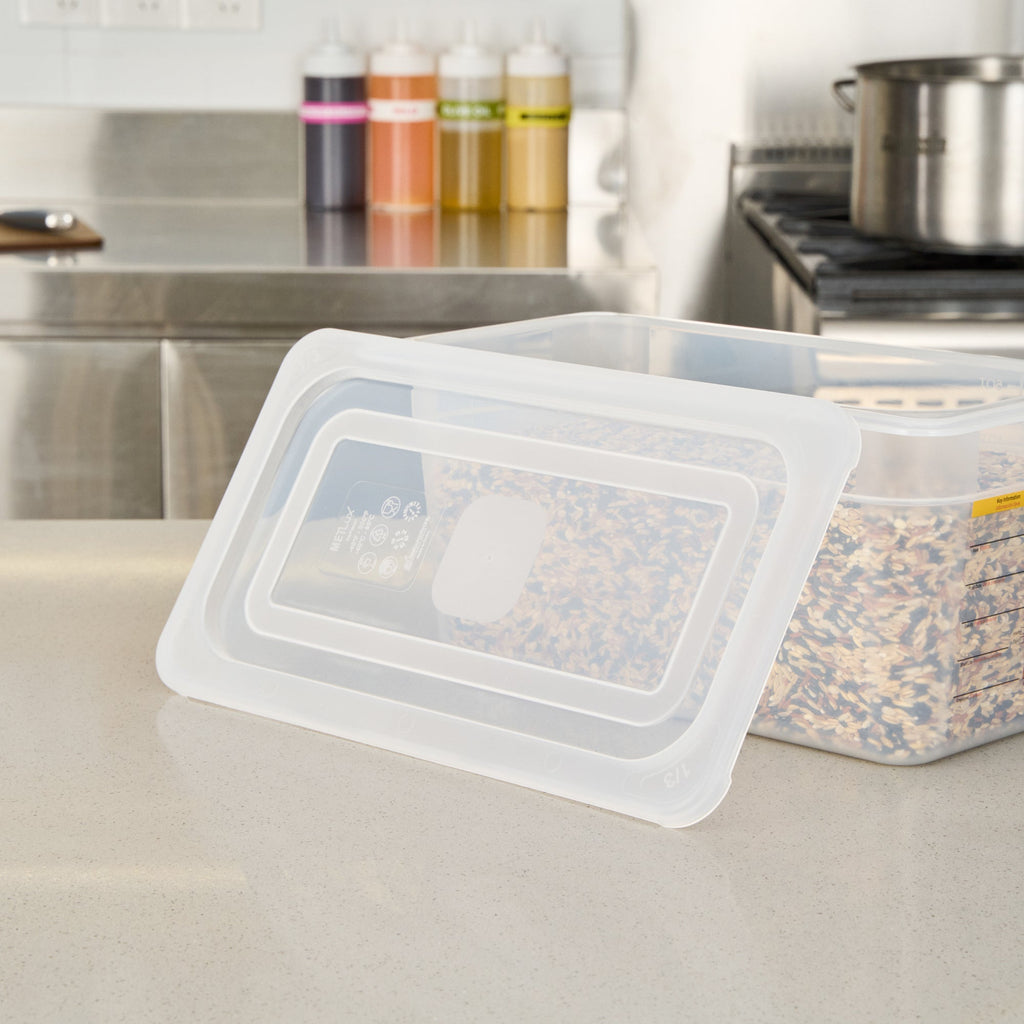 Met Lux Rectangle Clear Polypropylene Lid - Fits 1/3 Size Food Pan - 12 3/4" x 7" - 10 count box