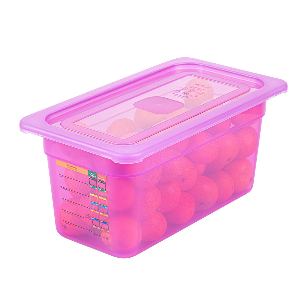 Met Lux Purple Allergen-Free Polypropylene Lid - Fits 1/3 Size Food Pan - 1 count box