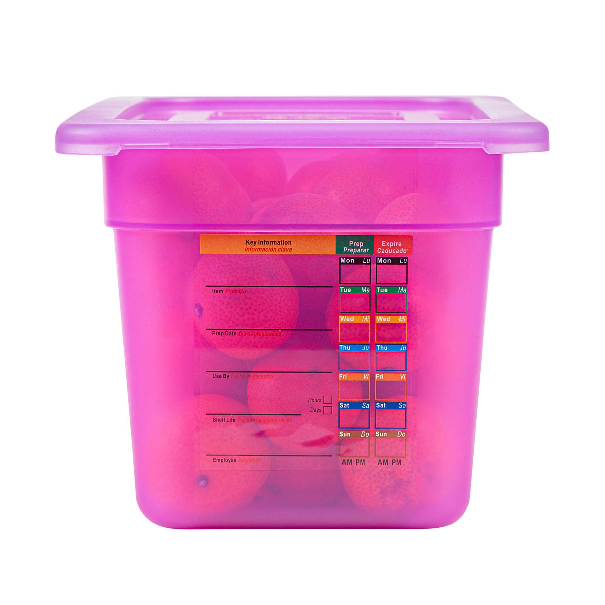 Met Lux Purple Allergen-Free Polypropylene Lid - Fits 1/3 Size Food Pan - 1 count box