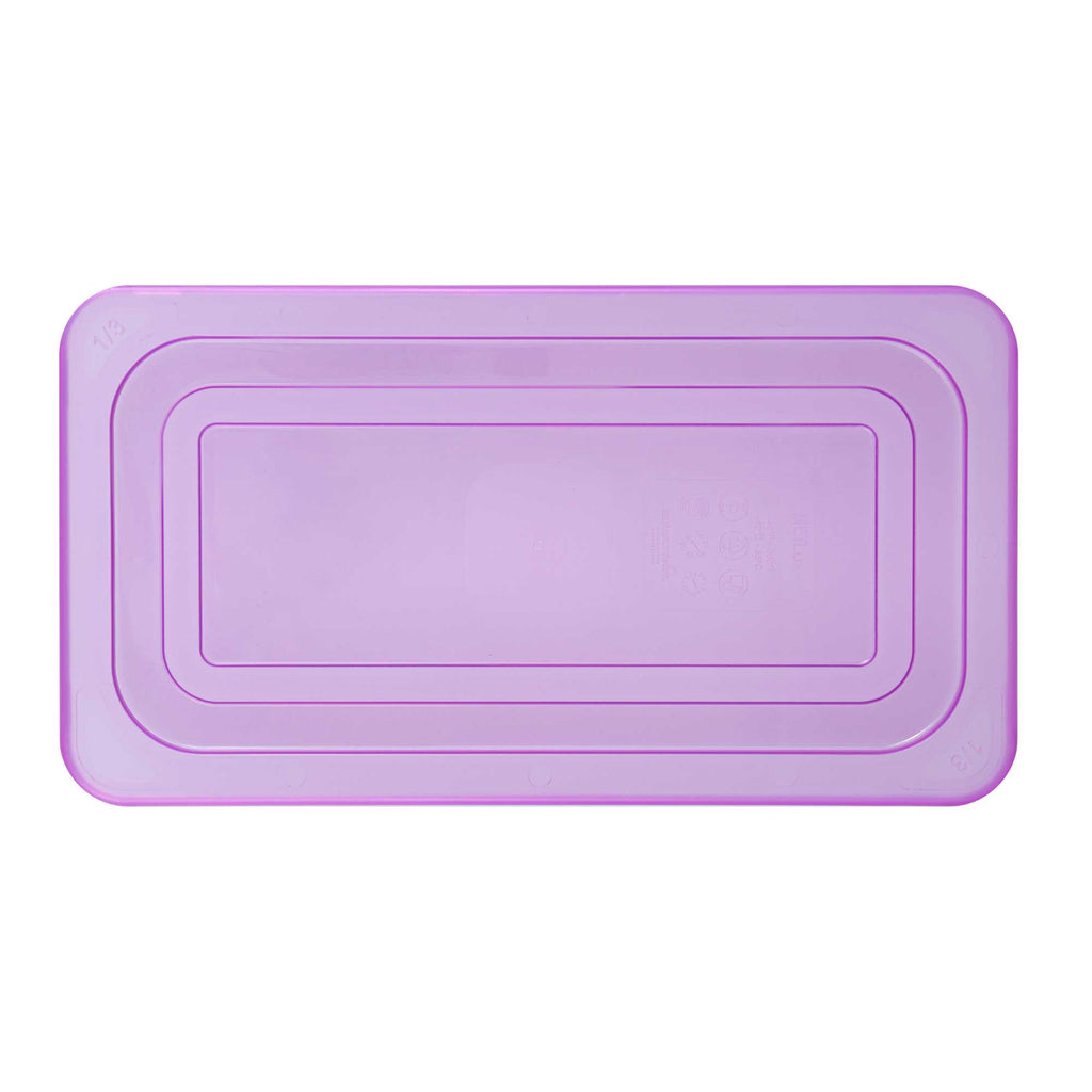 Met Lux Purple Allergen-Free Polypropylene Lid - Fits 1/3 Size Food Pan - 1 count box