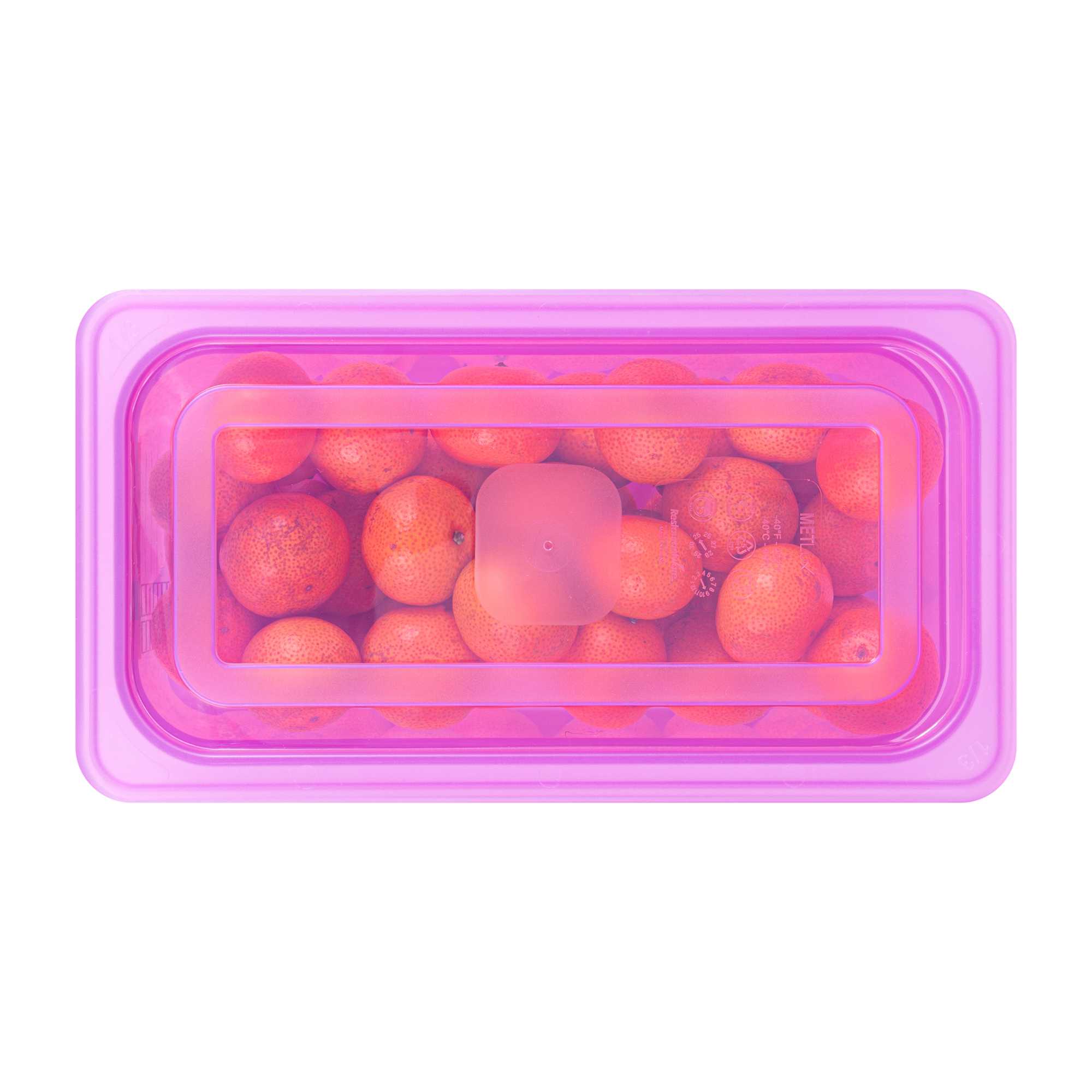 Met Lux Purple Allergen-Free Polypropylene Lid - Fits 1/3 Size Food Pan - 10 count box