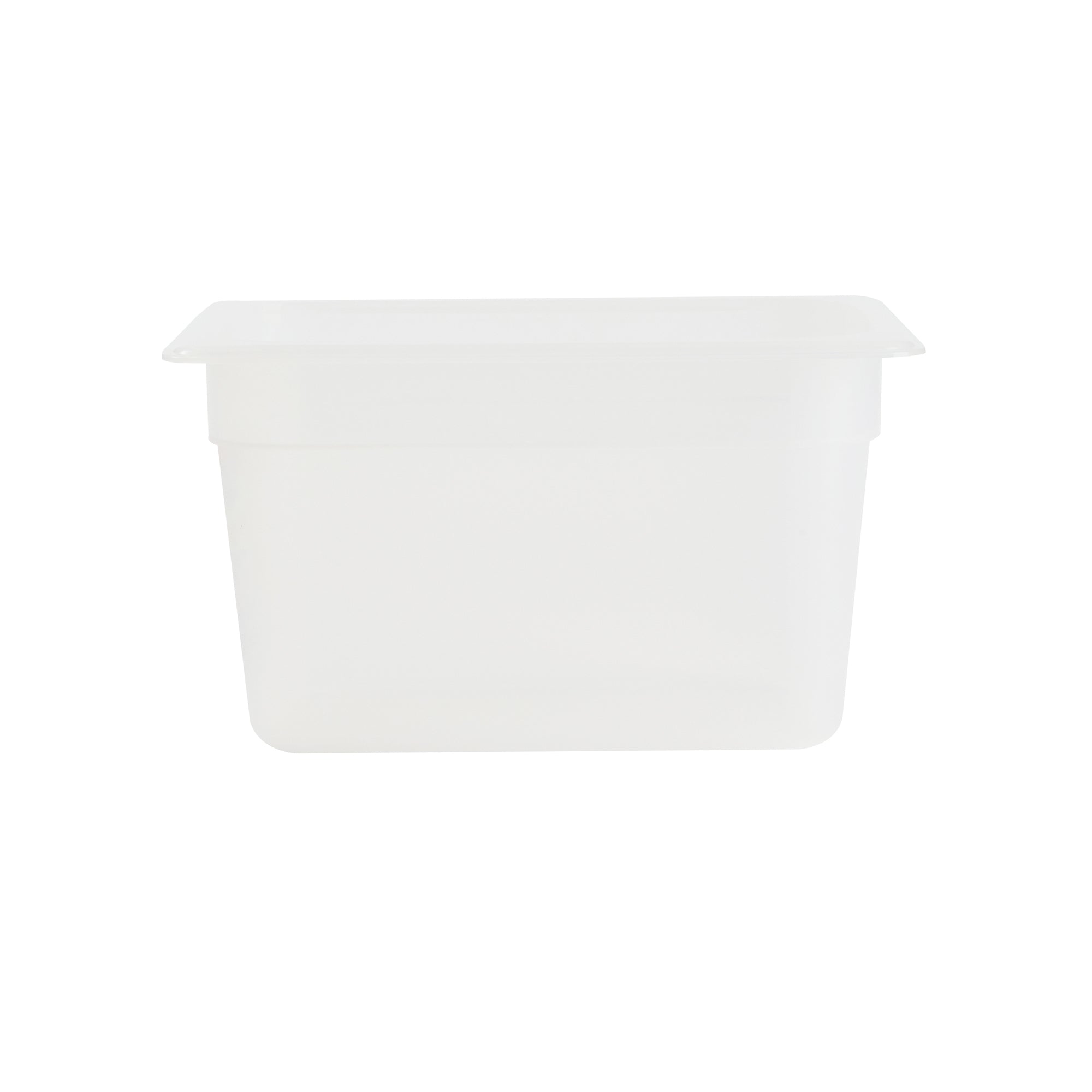 Met Lux Rectangle White Polypropylene 1/4 Size Food Pan - 6" Deep, with Label - 10 count box