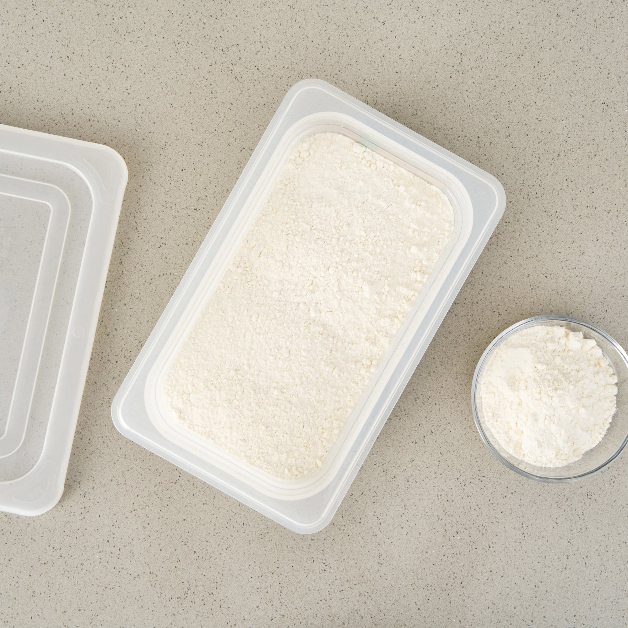 Met Lux Rectangle White Polypropylene 1/4 Size Food Pan - 4" Deep, with Label - 10 count box