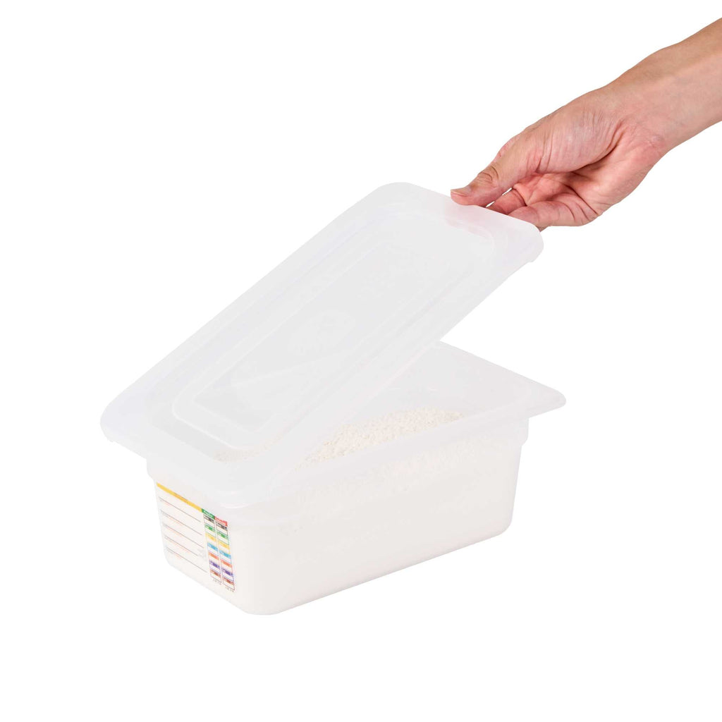 Met Lux Rectangle Clear Polypropylene Lid - Fits 1/4 Size Food Pan - 10 1/2" x 6 1/2" - 1 count box