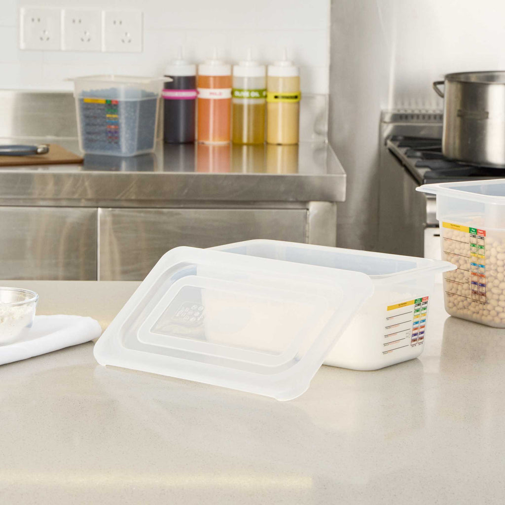Met Lux Rectangle Clear Polypropylene Lid - Fits 1/4 Size Food Pan - 10 1/2" x 6 1/2" - 1 count box