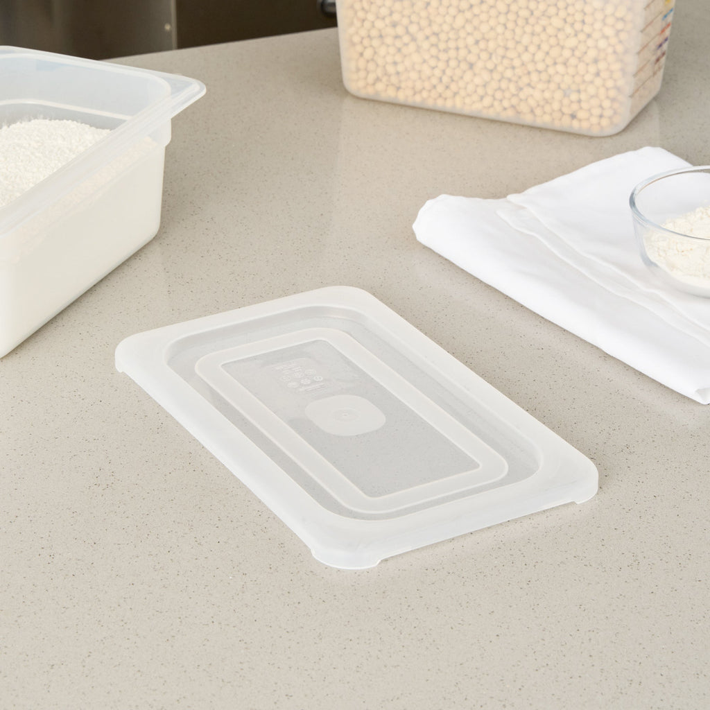 Met Lux Rectangle Clear Polypropylene Lid - Fits 1/4 Size Food Pan - 10 1/2" x 6 1/2" - 10 count box