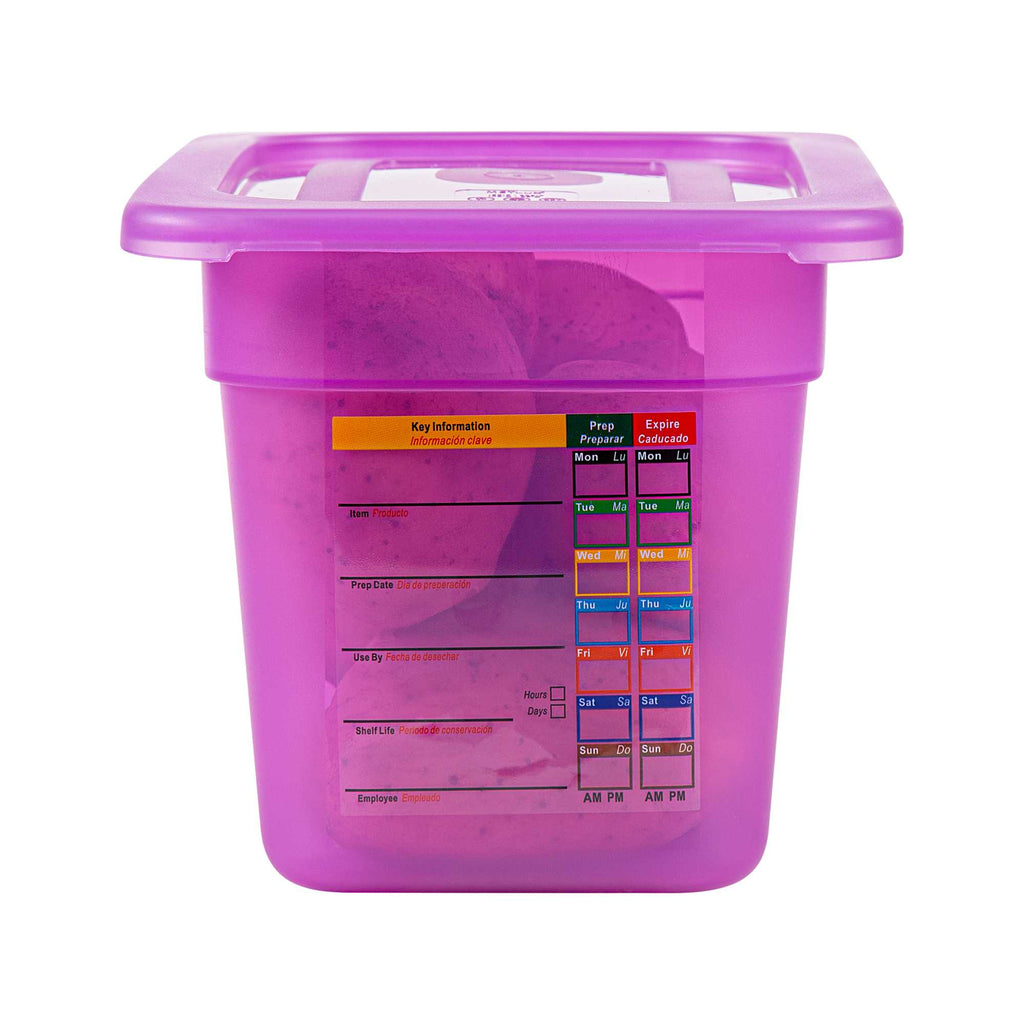Met Lux Purple Allergen-Free Polypropylene Lid - Fits 1/4 Size Food Pan - 1 count box