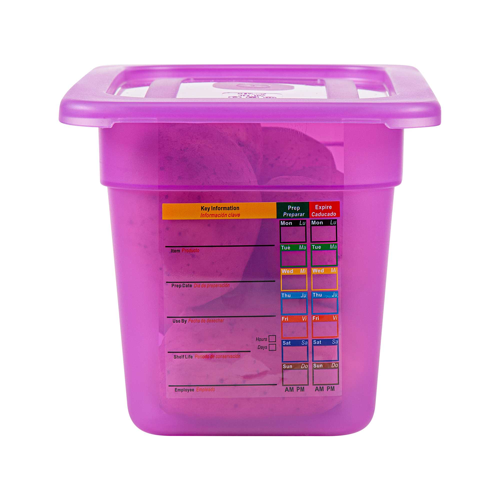 Met Lux Purple Allergen-Free Polypropylene Lid - Fits 1/4 Size Food Pan - 1 count box