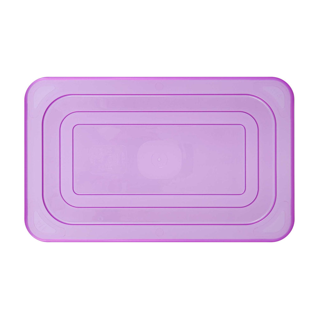 Met Lux Purple Allergen-Free Polypropylene Lid - Fits 1/4 Size Food Pan - 1 count box