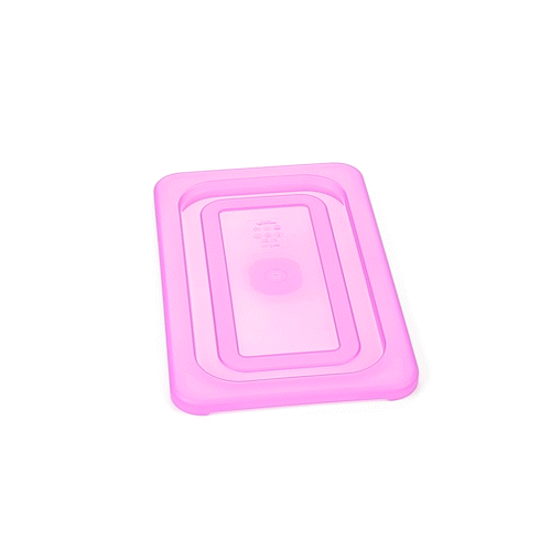 Met Lux Purple Allergen-Free Polypropylene Lid - Fits 1/4 Size Food Pan - 10 count box