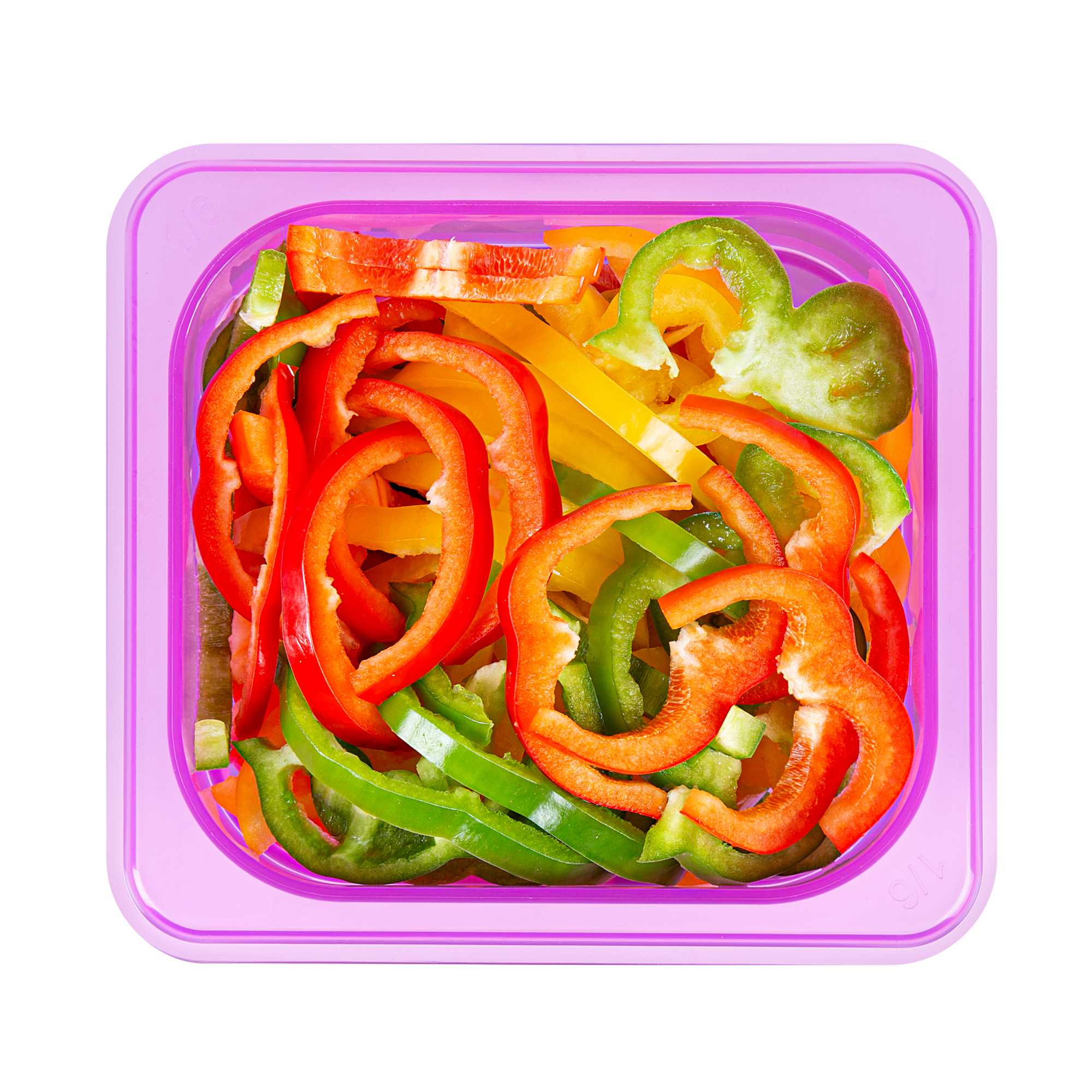 Met Lux Purple Allergen-Free Polypropylene 1/6 Size Food Pan - 6" Deep, with Label - 10 count box