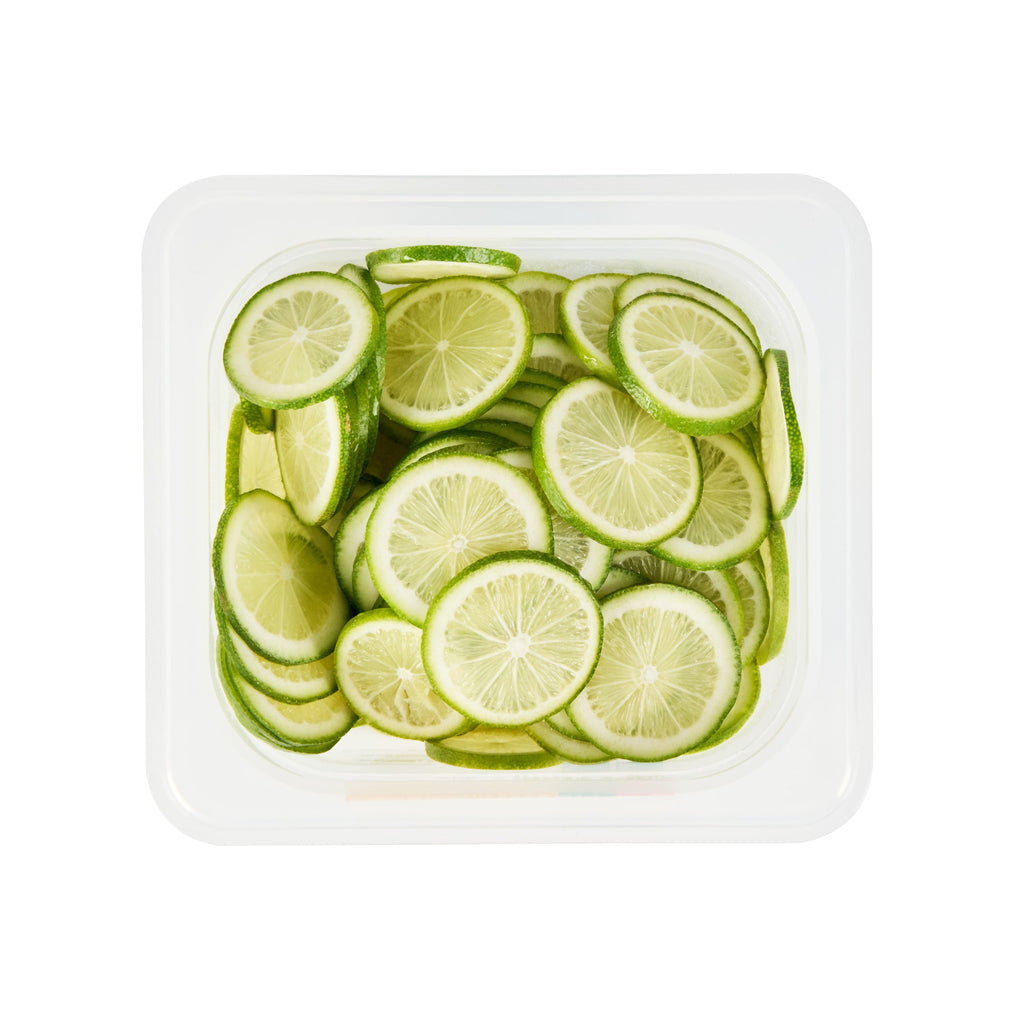 Met Lux Square White Polypropylene 1/6 Size Food Pan - 2.5" Deep, with Label - 6 3/4" x 6 1/4" x 2 1/2" - 10 count box