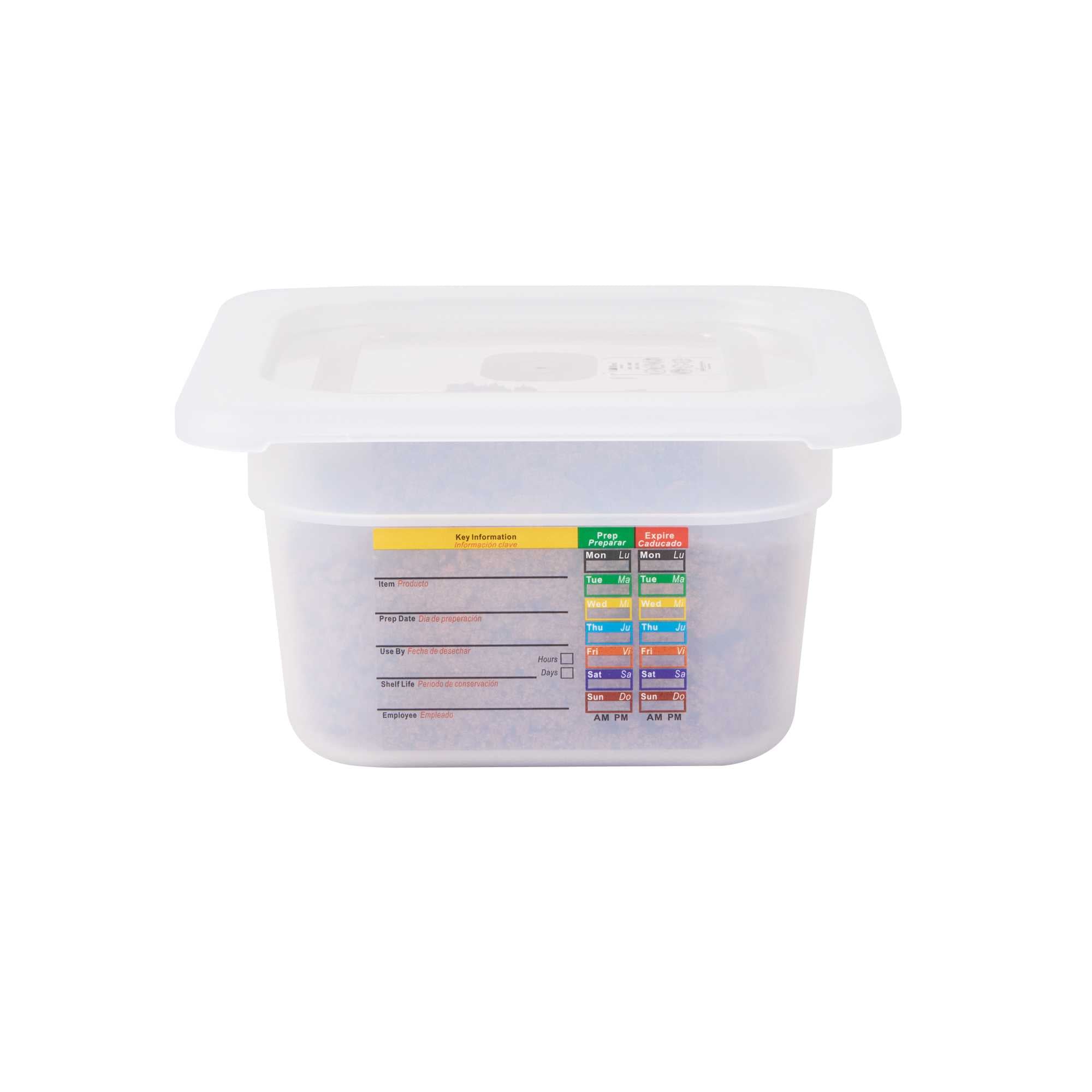 Met Lux Square Clear Polypropylene Lid - Fits 1/6 Size Food Pan - 7" x 6 1/2" - 1 count box