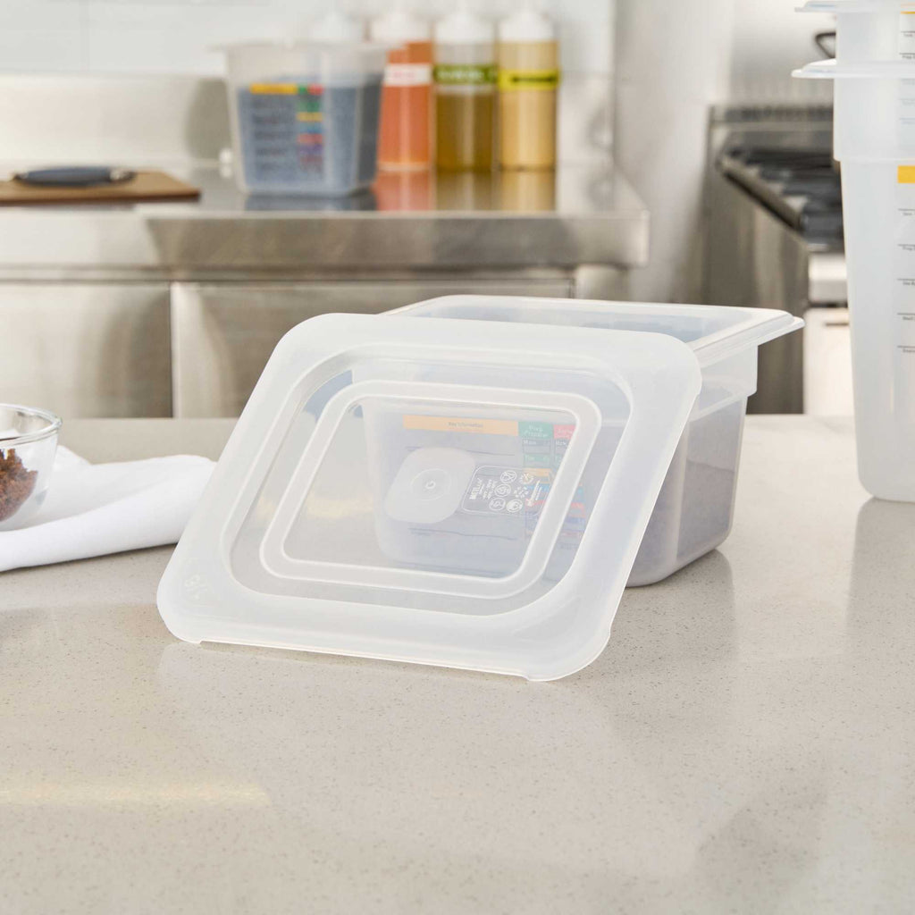 Met Lux Square Clear Polypropylene Lid - Fits 1/6 Size Food Pan - 7" x 6 1/2" - 1 count box