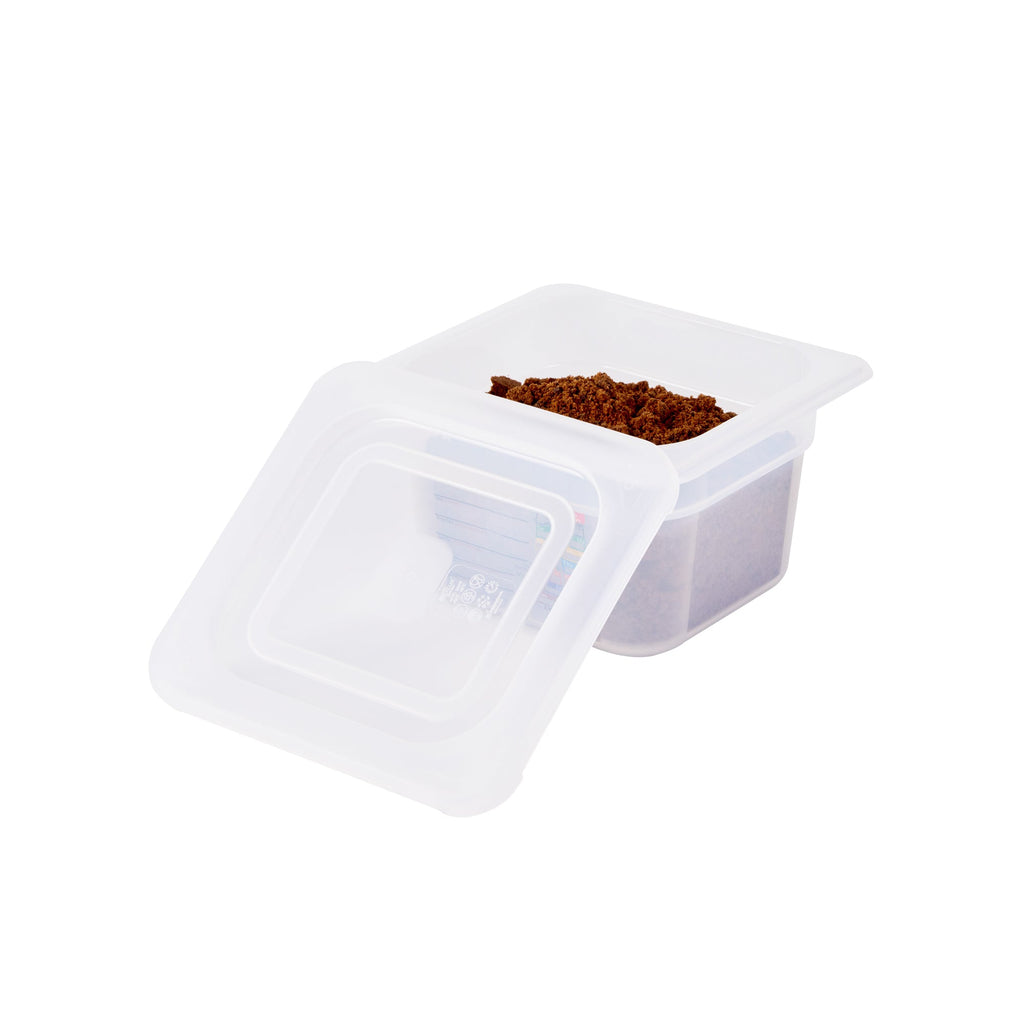 Met Lux Square Clear Polypropylene Lid - Fits 1/6 Size Food Pan - 7" x 6 1/2" - 10 count box