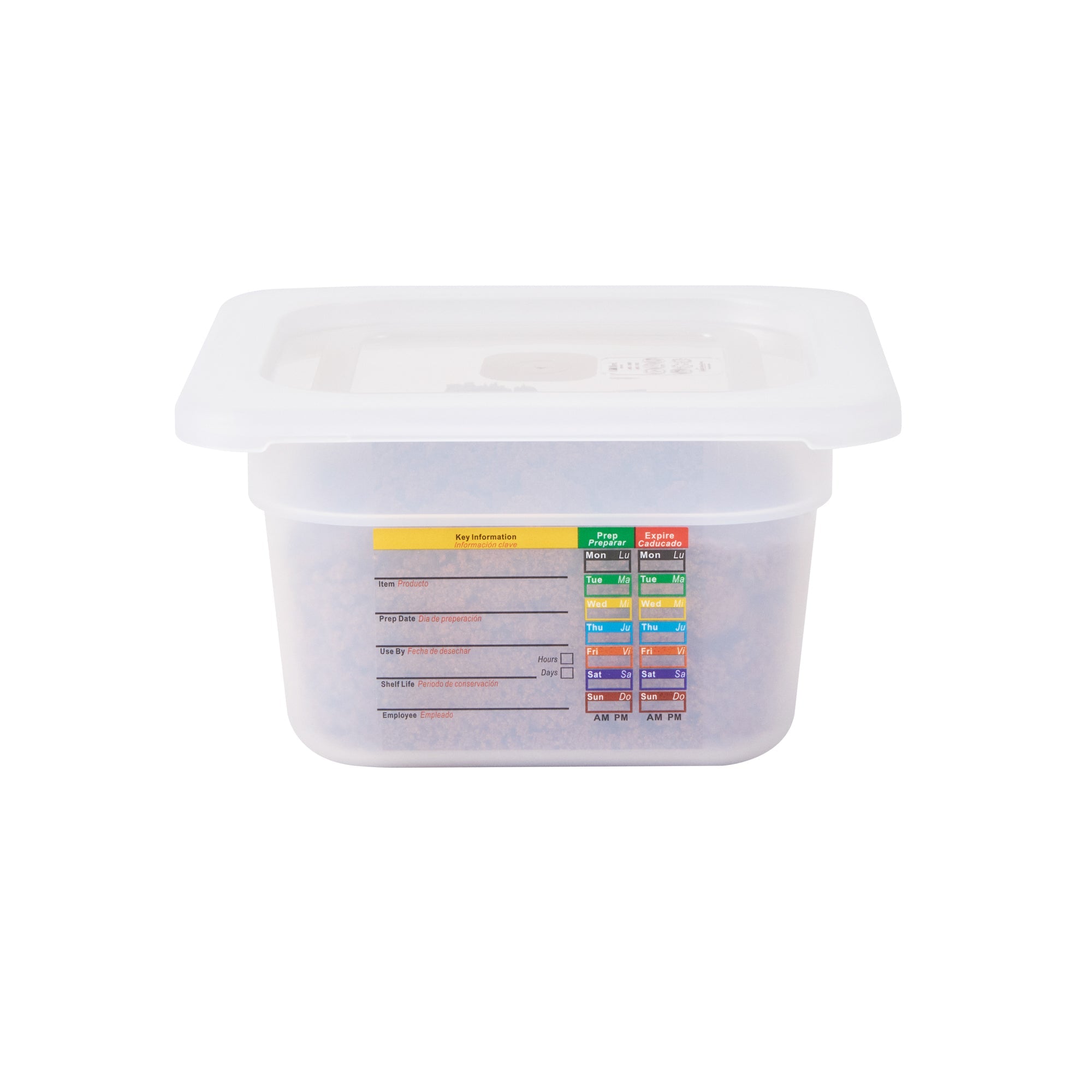 Met Lux Square Clear Polypropylene Lid - Fits 1/6 Size Food Pan - 7" x 6 1/2" - 10 count box