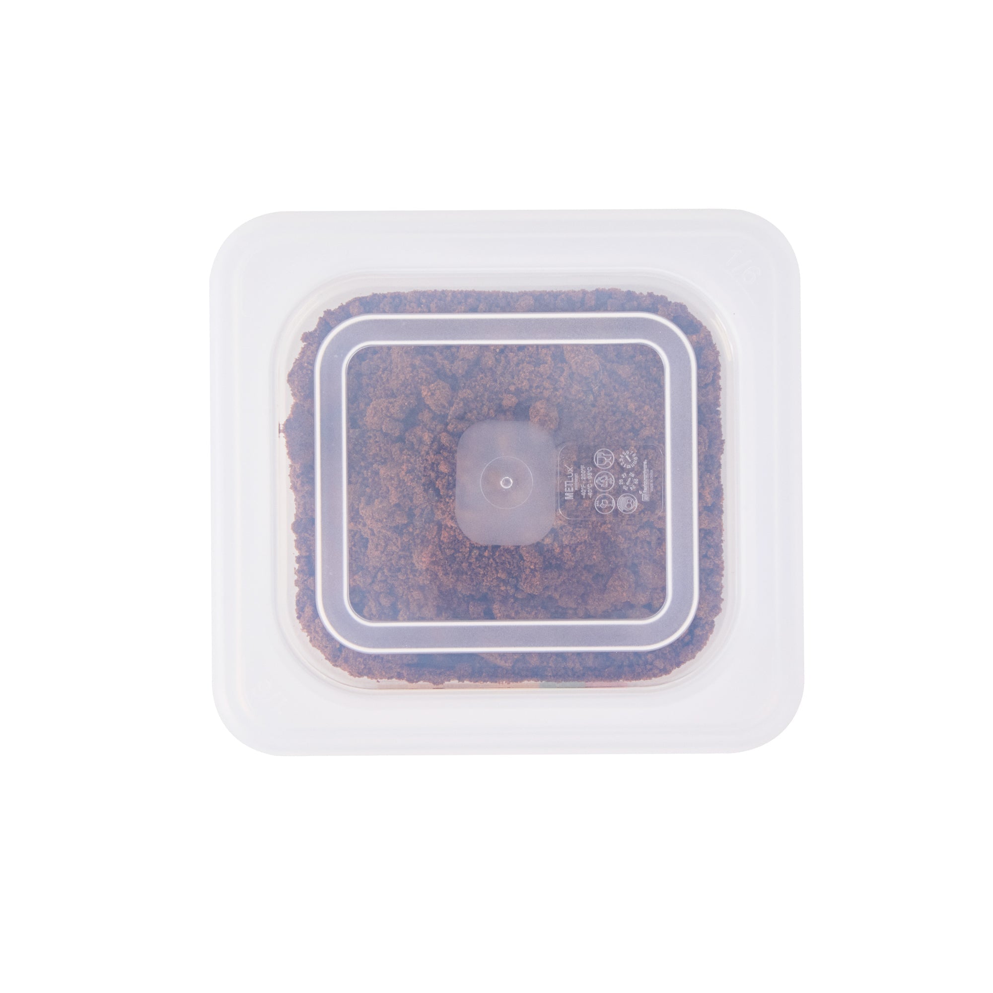 Met Lux Square Clear Polypropylene Lid - Fits 1/6 Size Food Pan - 7" x 6 1/2" - 10 count box