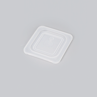 Met Lux Square Clear Polypropylene Lid - Fits 1/6 Size Food Pan - 7" x 6 1/2" - 10 count box