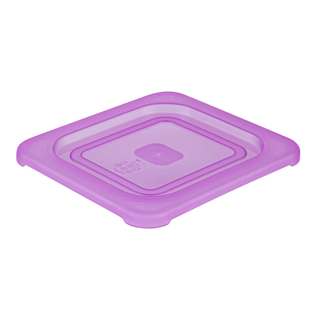 Met Lux Purple Allergen-Free Polypropylene Lid - Fits 1/6 Size Food Pan - 1 count box