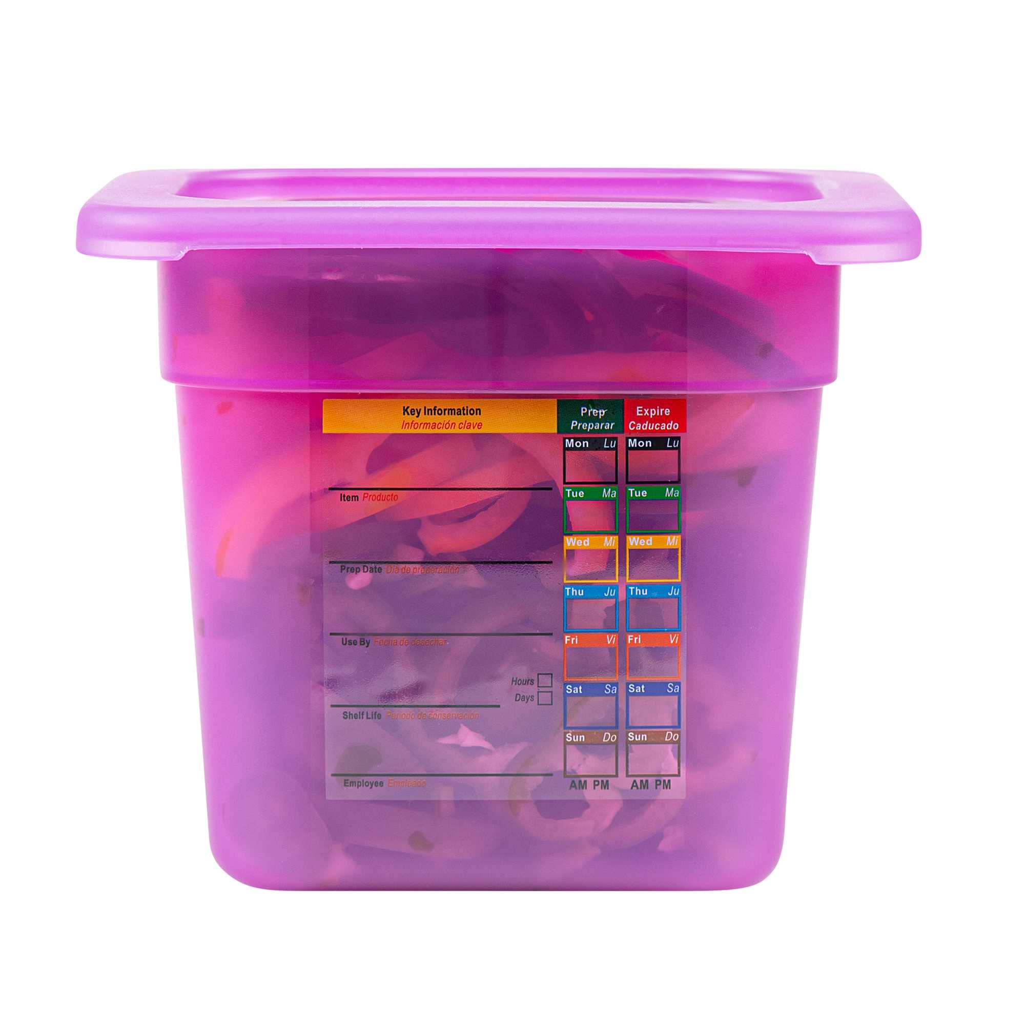Met Lux Purple Allergen-Free Polypropylene Lid - Fits 1/6 Size Food Pan - 1 count box