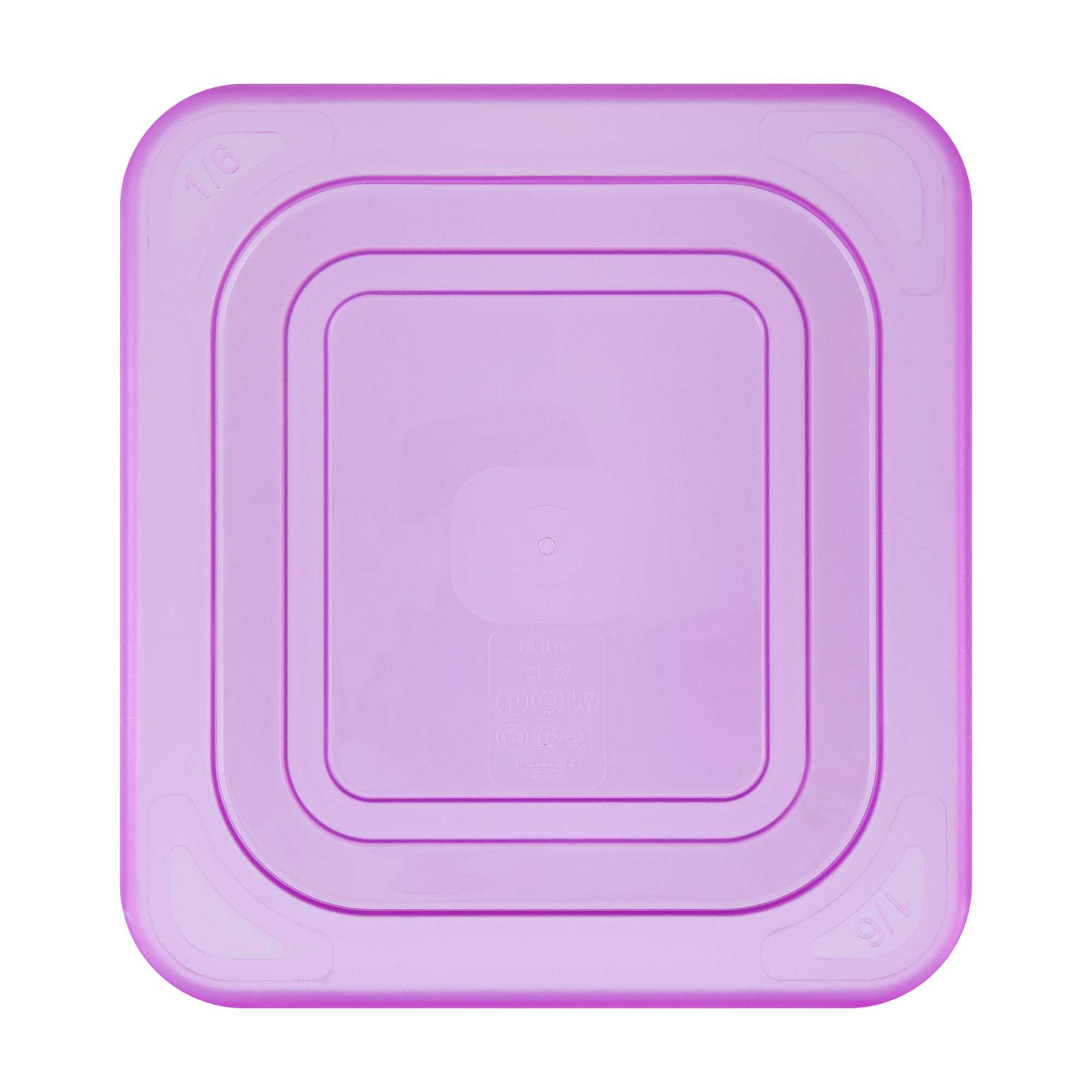 Met Lux Purple Allergen-Free Polypropylene Lid - Fits 1/6 Size Food Pan - 10 count box