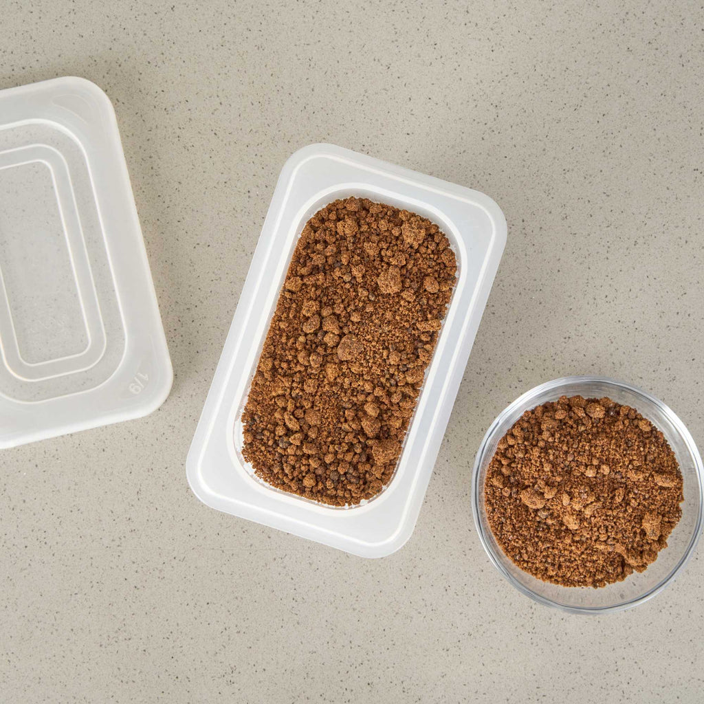 Met Lux Rectangle White Polypropylene 1/9 Size Food Pan - 4" Deep, with Label - 1 count box