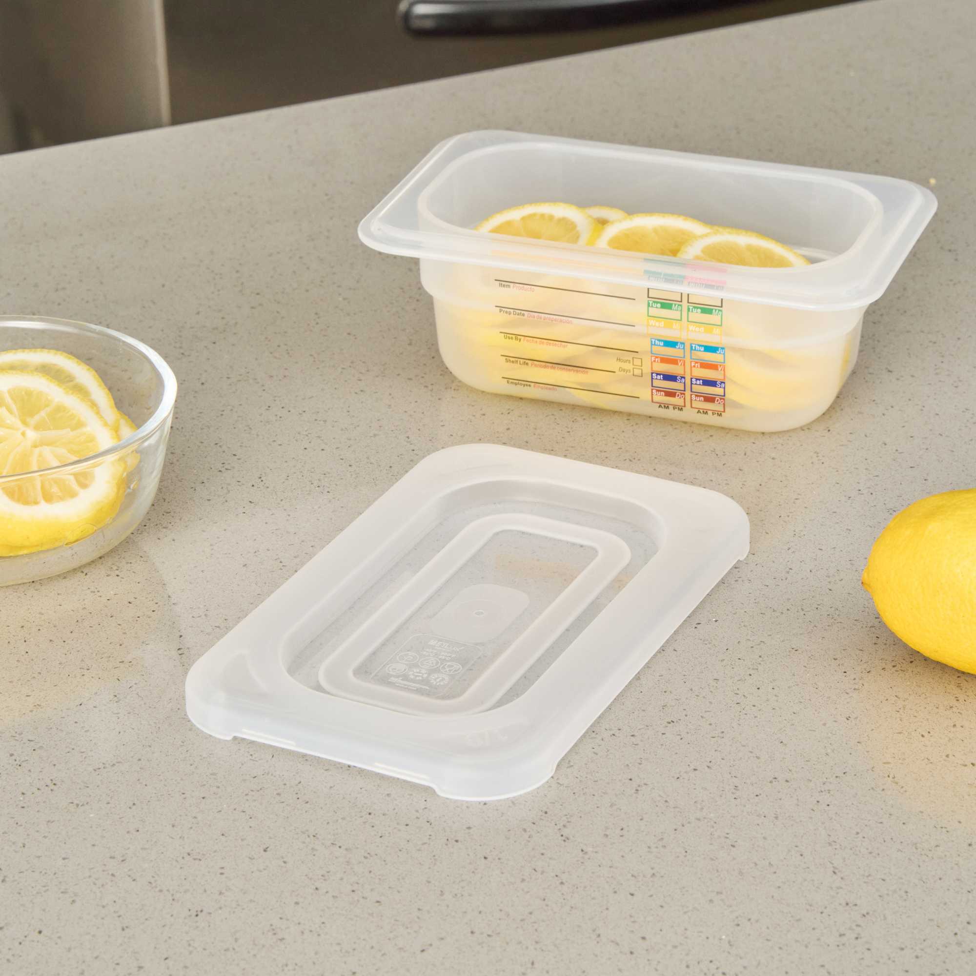 Met Lux Rectangle Clear Polypropylene Lid - Fits 1/9 Size Food Pan - 7" x 4 1/2" - 1 count box