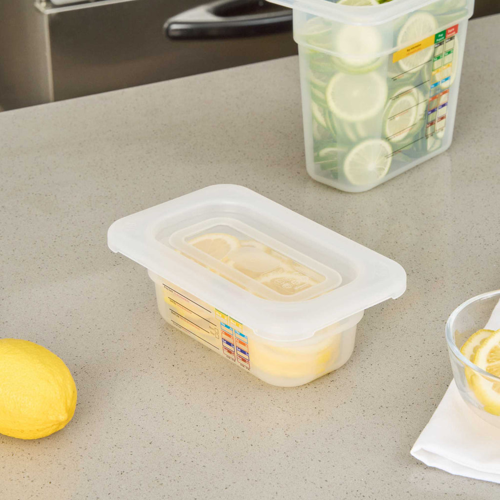 Met Lux Rectangle Clear Polypropylene Lid - Fits 1/9 Size Food Pan - 7" x 4 1/2" - 1 count box