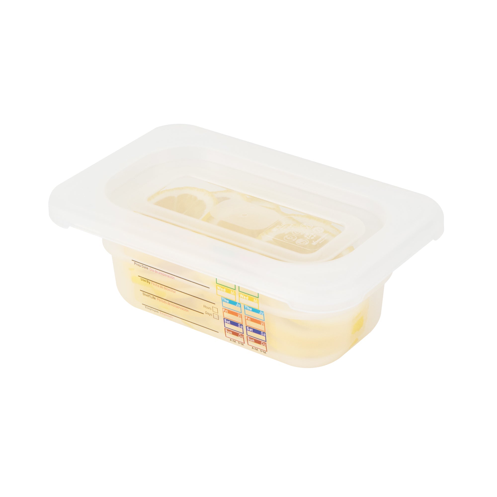 Met Lux Rectangle Clear Polypropylene Lid - Fits 1/9 Size Food Pan - 7" x 4 1/2" - 10 count box