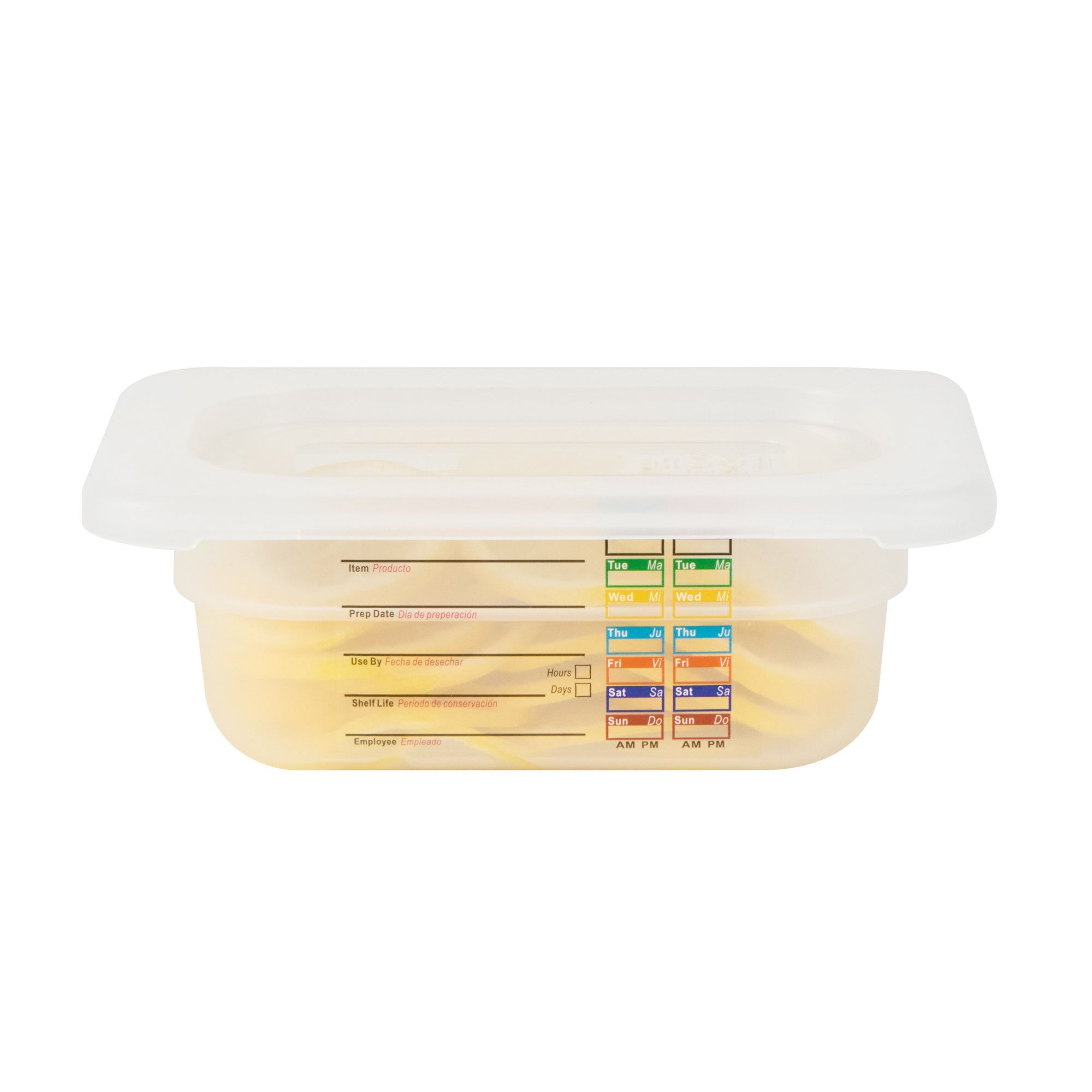 Met Lux Rectangle Clear Polypropylene Lid - Fits 1/9 Size Food Pan - 7" x 4 1/2" - 10 count box