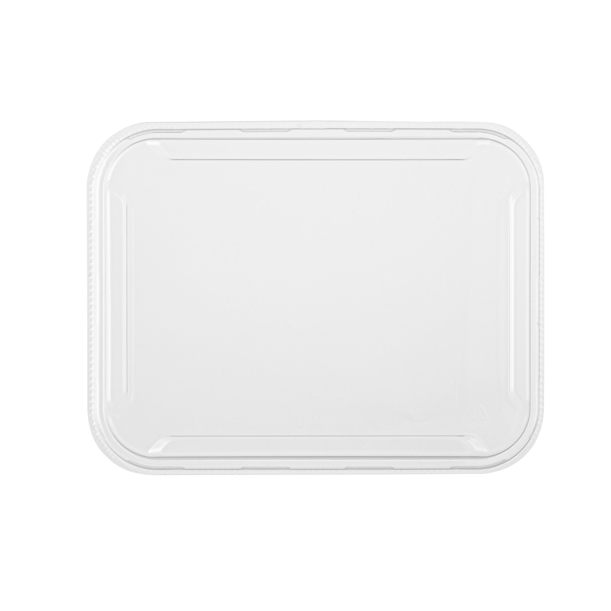 Bio Tek Rectangle Clear Plastic Lid - Fits 44 oz Serving Container - 50 count box
