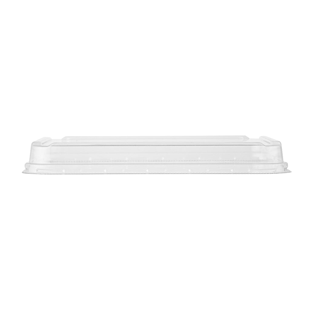 Bio Tek Rectangle Clear Plastic Lid - Fits 78 oz Serving Container - 50 count box