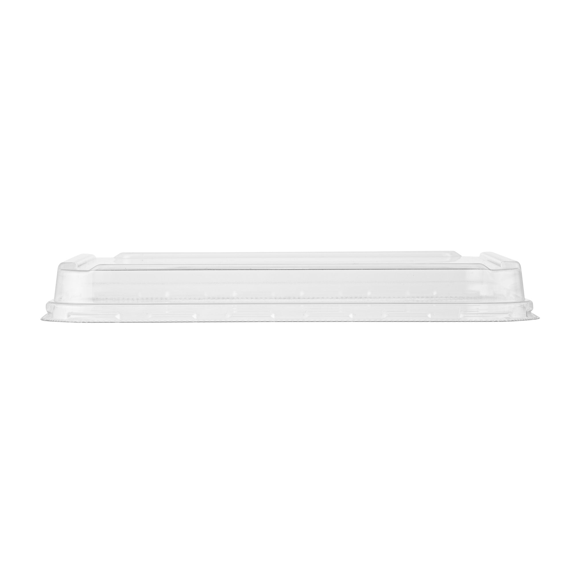 Bio Tek Rectangle Clear Plastic Lid - Fits 78 oz Serving Container - 50 count box